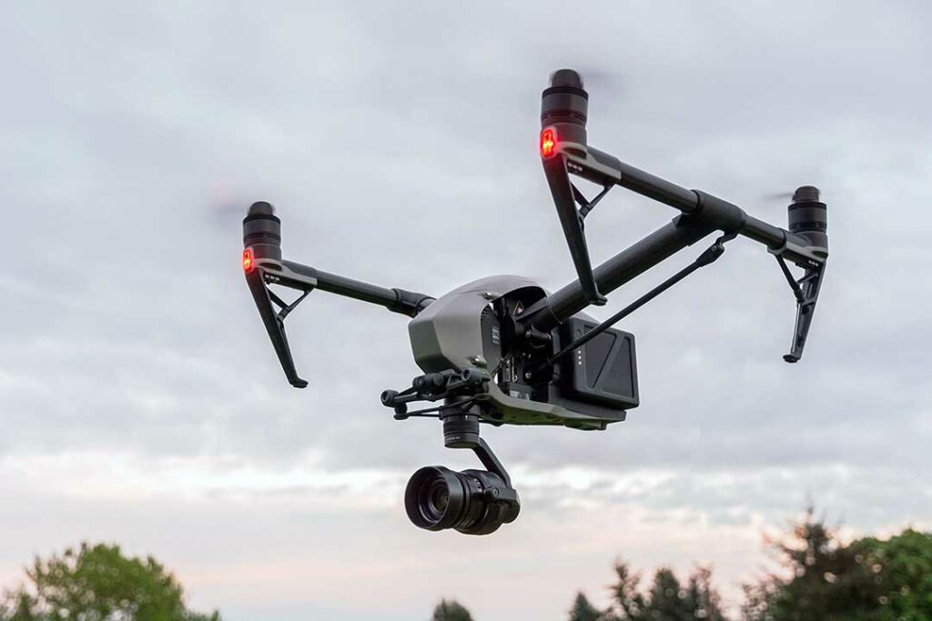 Drône utilisé par Aeroptique production audiovisuelle